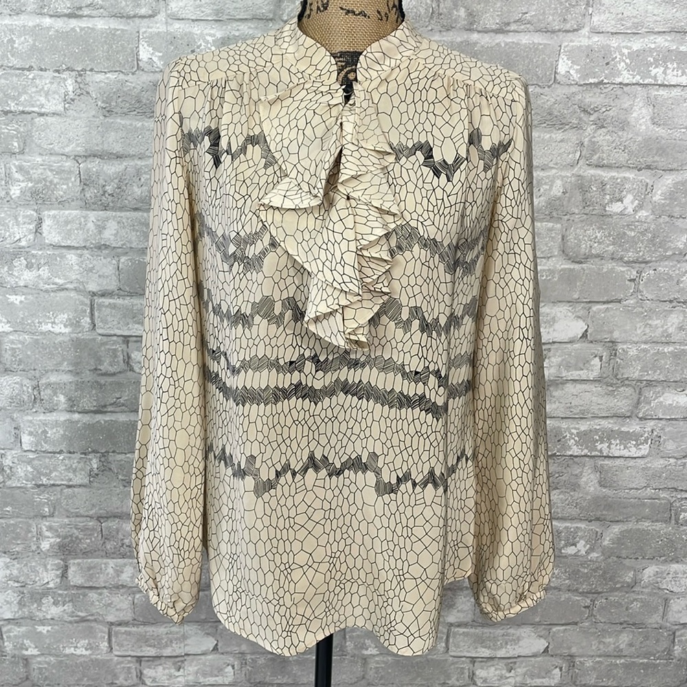 Twelfth Street by Cynthia Vincent Ruffled Blouse